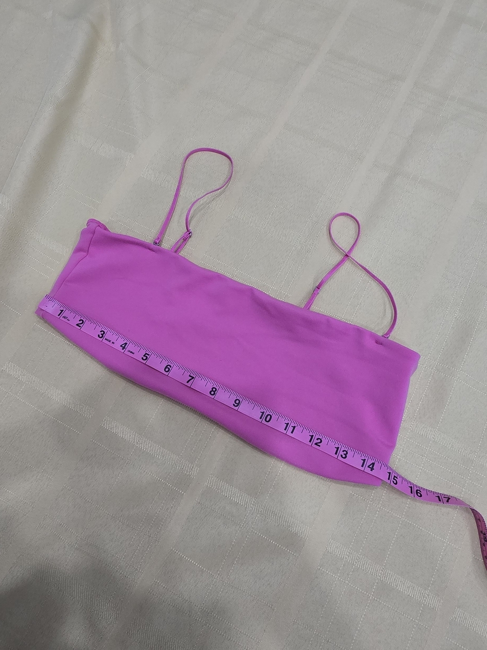 Alo Yoga Airbrush Socialite Bandeau Bra Paradise Pink Size-L - Picture 5 of 8